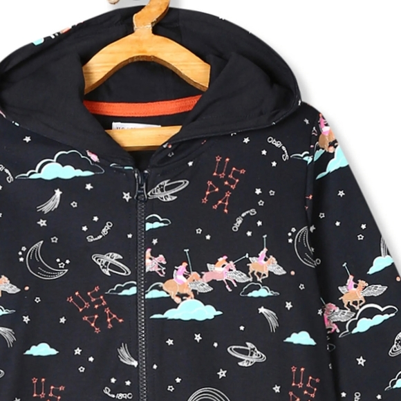US Polo brand kids printed hooded sweatshirt - Picture 3 of 5